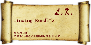 Linding Kenéz névjegykártya